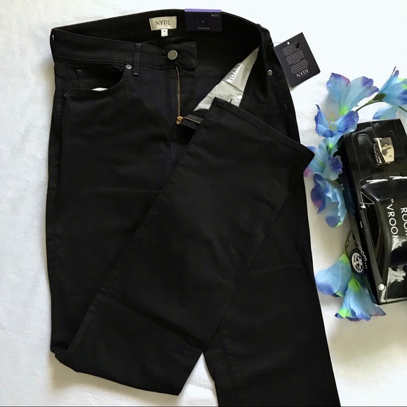 NYDJ NWT Black Marilyn Straight Leg Jeans Women Size 4 - Picture 4 of 10